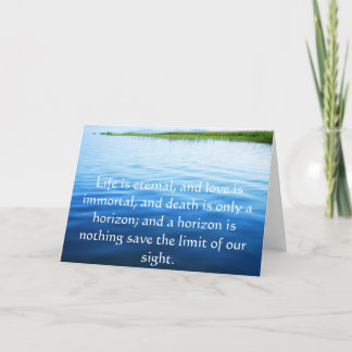 Poem About Death -  Inspirational Grieving Quote Card