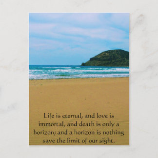 Poem About Death -  Inspirational Grieving Quote Postcard