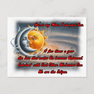 Poem about Sun, Moon and Love on a Postcard