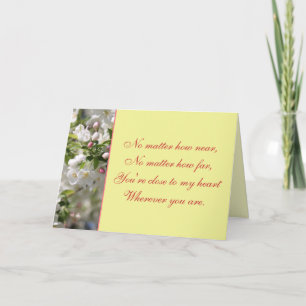 Poem and Blossoms Greeting Card