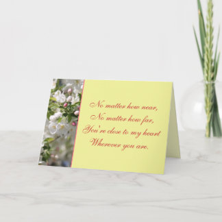 Poem and Blossoms Greeting Card