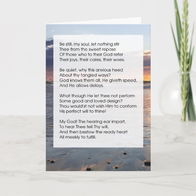 Poem - Be Still Card (Front)