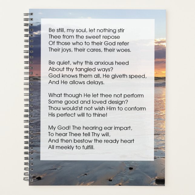 Poem - Be Still Planner (Front)