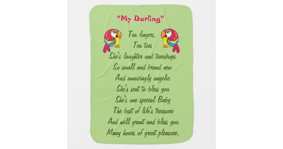 poem blanket Zazzle