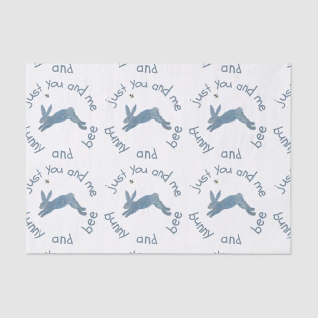 Poem Bunny Bee Bunnies Bees  Baby  Baby  Tissue Paper (Front)