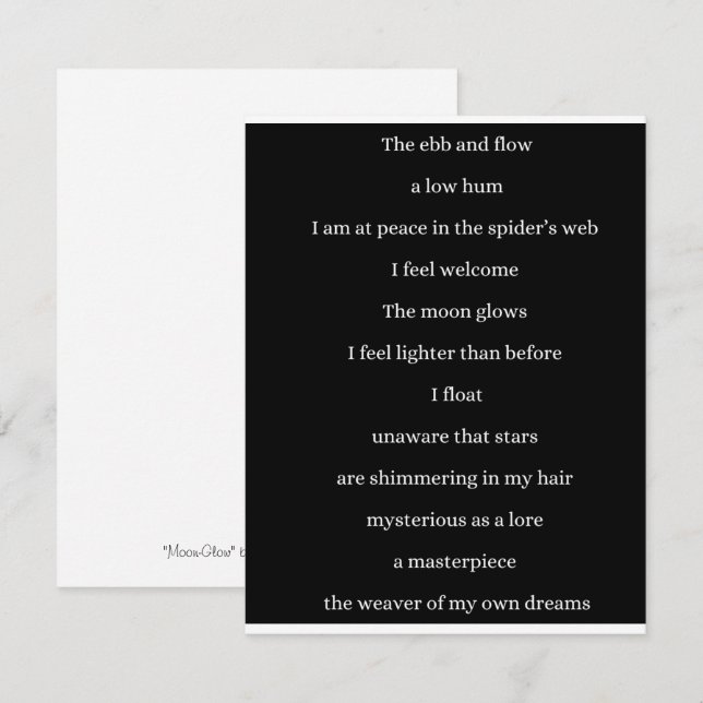 Poem Card (Front/Back)