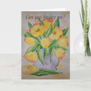 Poem Card Yellow Tulips