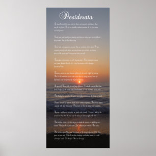 POEM DESIDERATA POSTER