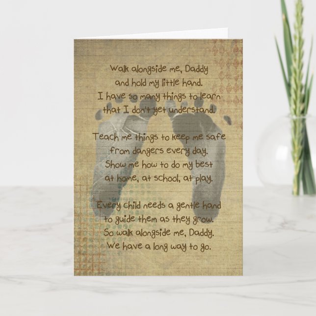 Poem for a Daddy Holiday Card (Front)