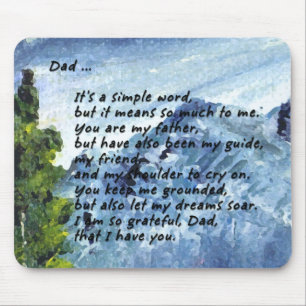 Poem for Dad Mouse Mat