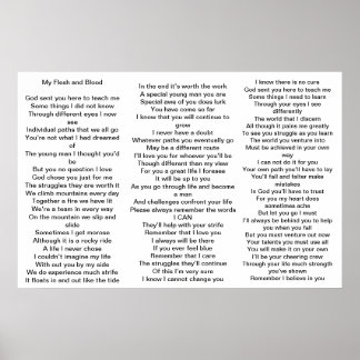 Poem for parents of kids with Aspergers syndrome Poster