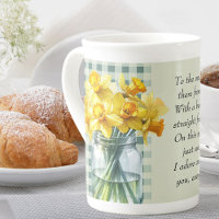 Poem for Someone Special Green Gingham Daffodils