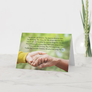 Poem Grandmother Grandma Grandchild Inspirational Card