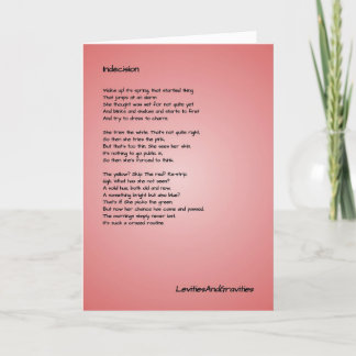 Poem Greeting Card - Spring
