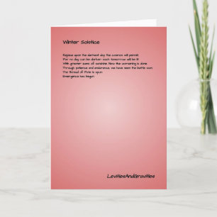 Poem Greeting Card - Winter Solstice