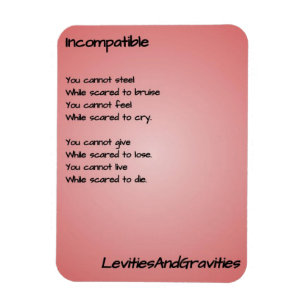 Poem Kitchen Magnet - Incompatible