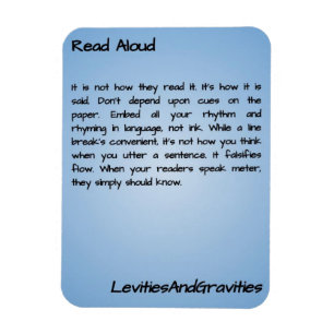 Poem Kitchen Magnet - Read Aloud