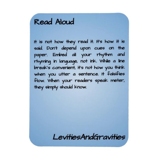 Poem Kitchen Magnet - Read Aloud (Vertical)