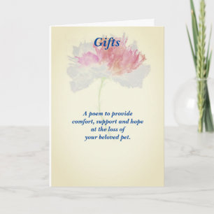 Poem: Male Pet Loss Sympathy FLST Folded Card