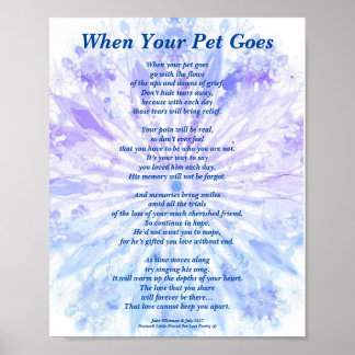 Poem: Male Pet Loss Sympathy PB Poster Matte