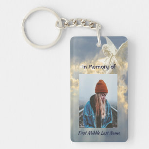 Poem Memorial Keepsake Angel Sky Clouds  Key Ring