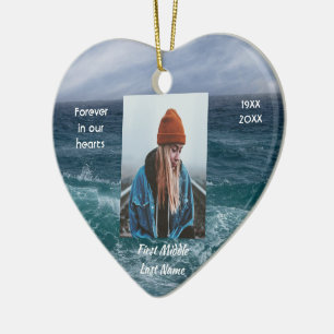 Poem Memorial Keepsake Ocean Sea Beach Ceramic Tree Decoration