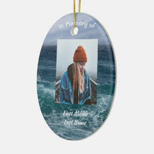 Poem Memorial Keepsake Ocean Sea Beach Ceramic Tree Decoration