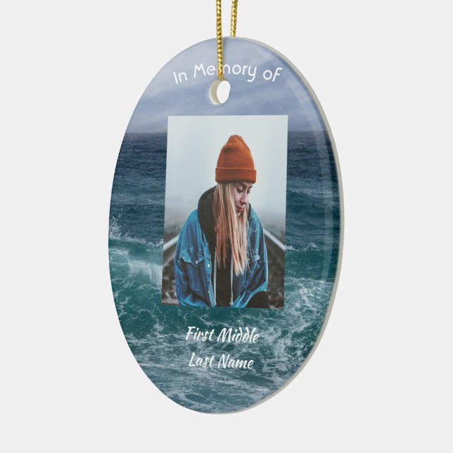  Poem Memorial Keepsake Ocean Sea Beach Ceramic Tree Decoration (Left)