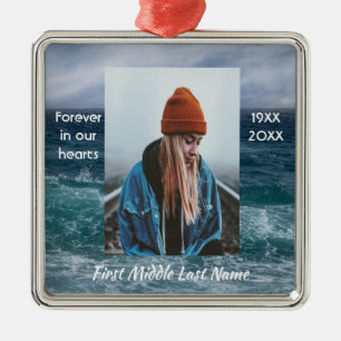 Poem Memorial Keepsake Ocean Sea Beach Metal Tree Decoration