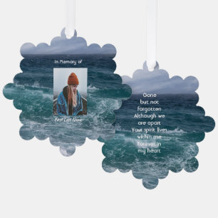 Poem Memorial Keepsake Ocean Sea Beach Tree Decoration Card