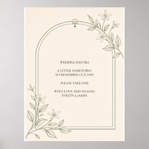 Poem Olive Botanical Please Take One Favour Poster