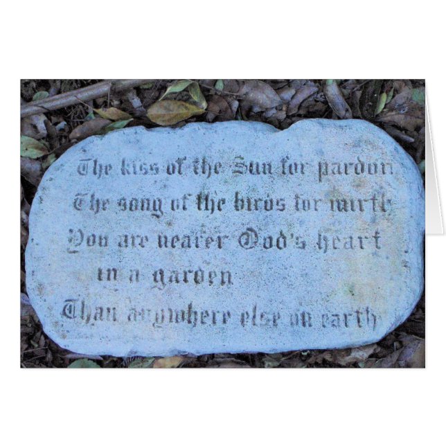 Poem on a card (Front Horizontal)