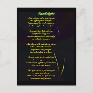 Poem on postcard