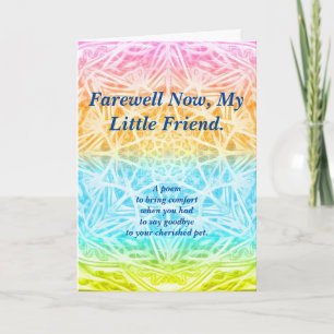 Poem: Pet Loss Sympathy, POBY, Folded Greeting  Card
