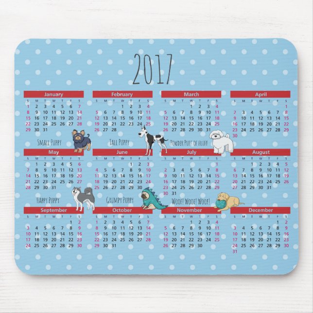 Poem Poem 2017 Calendar Mouse Mat (Front)