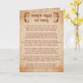 Poem Rainbow Bridge for Horses Sympathy Card (Yellow Flower)