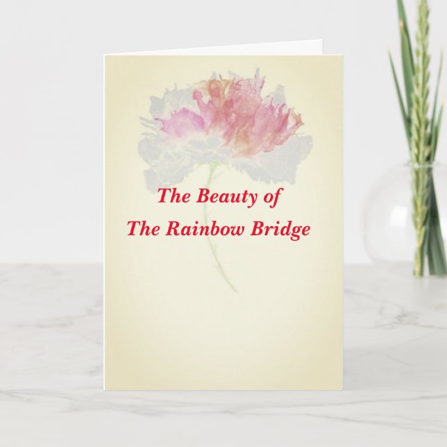 Poem Reunion At The Rainbow Bridge Folded Card FLS (Front)