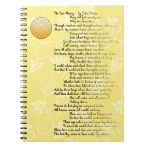 Poem The Rising Sun by John Donne Notebook