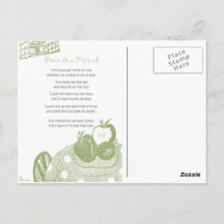 Poem to a Friend Postcard