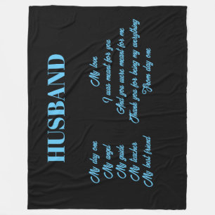 Poem to Husband - Husband Gift Fleece Blanket