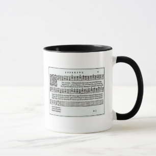 Poem to music by Jean Antoine de Baif Mug