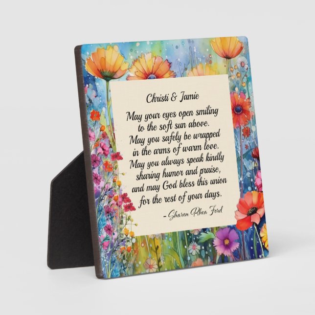 Poem Wedding / Engagement Plaque (Front)