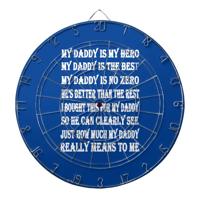 Poems For Daddy on Father's Day Dartboard (Front)