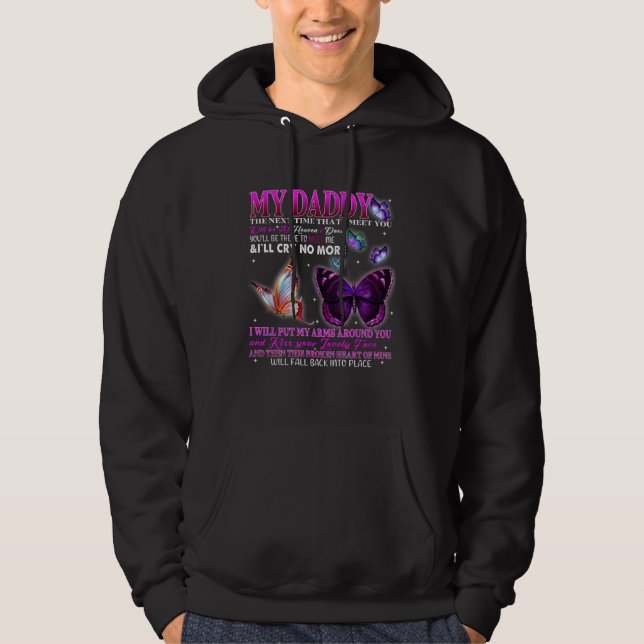 Poems For Daughter Son Loved & Missed Dad Memorial Hoodie (Front)