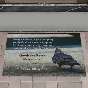Poe's Raven Waiting on the Doormat