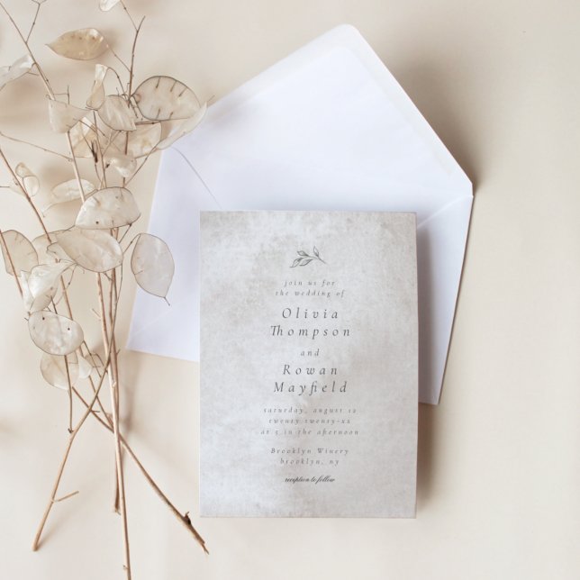 Poesia Wedding Invitation Taupe (Creator Uploaded)