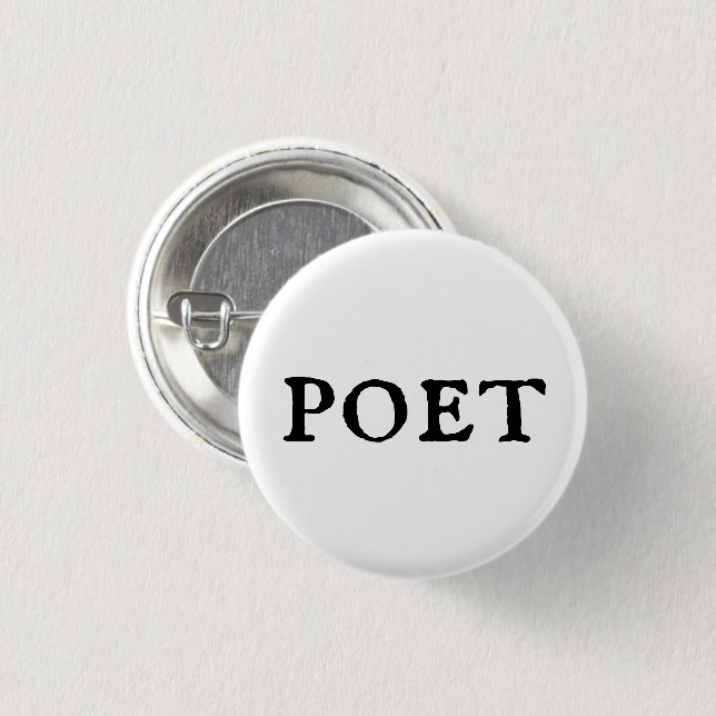 poet | 3 cm round badge (Front & Back)