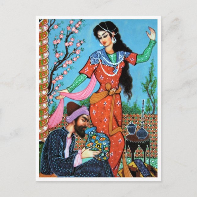 Poet and Dancing Nymph postcard (Front)