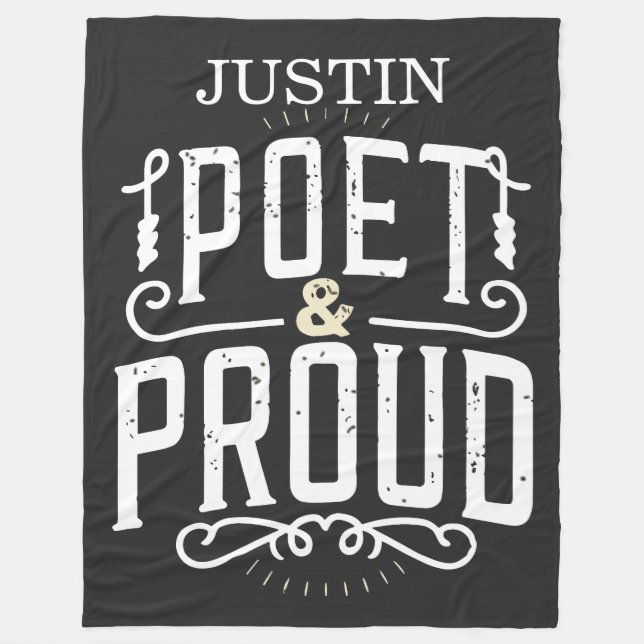 Poet and Proud  Fleece Blanket (Front)