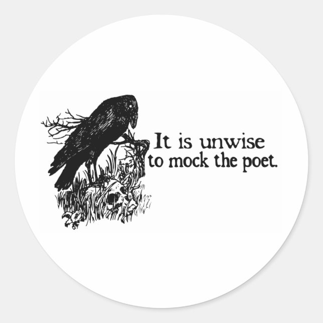 Poet Classic Round Sticker (Front)